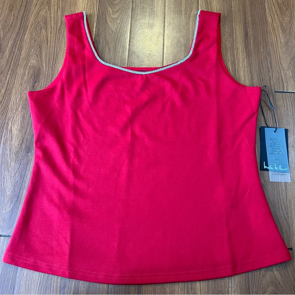🌴Women’s Nicole Miller Bedazzled Tank Top